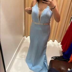 Camille La Vie Light Blue Prom Dress